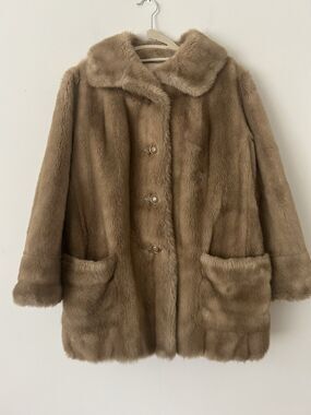 Rare Vintage Thick Faux Fur Coat By Mincara By Russel Taylor Mob Wife Retro
